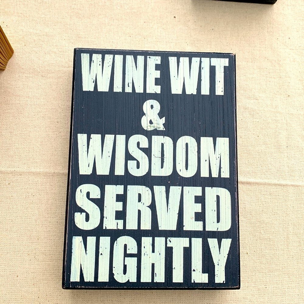 Primitives by Kathy Phillips WINE SIGN